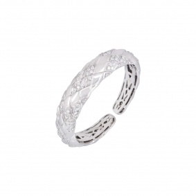 White Gold Diamond Set Bangle